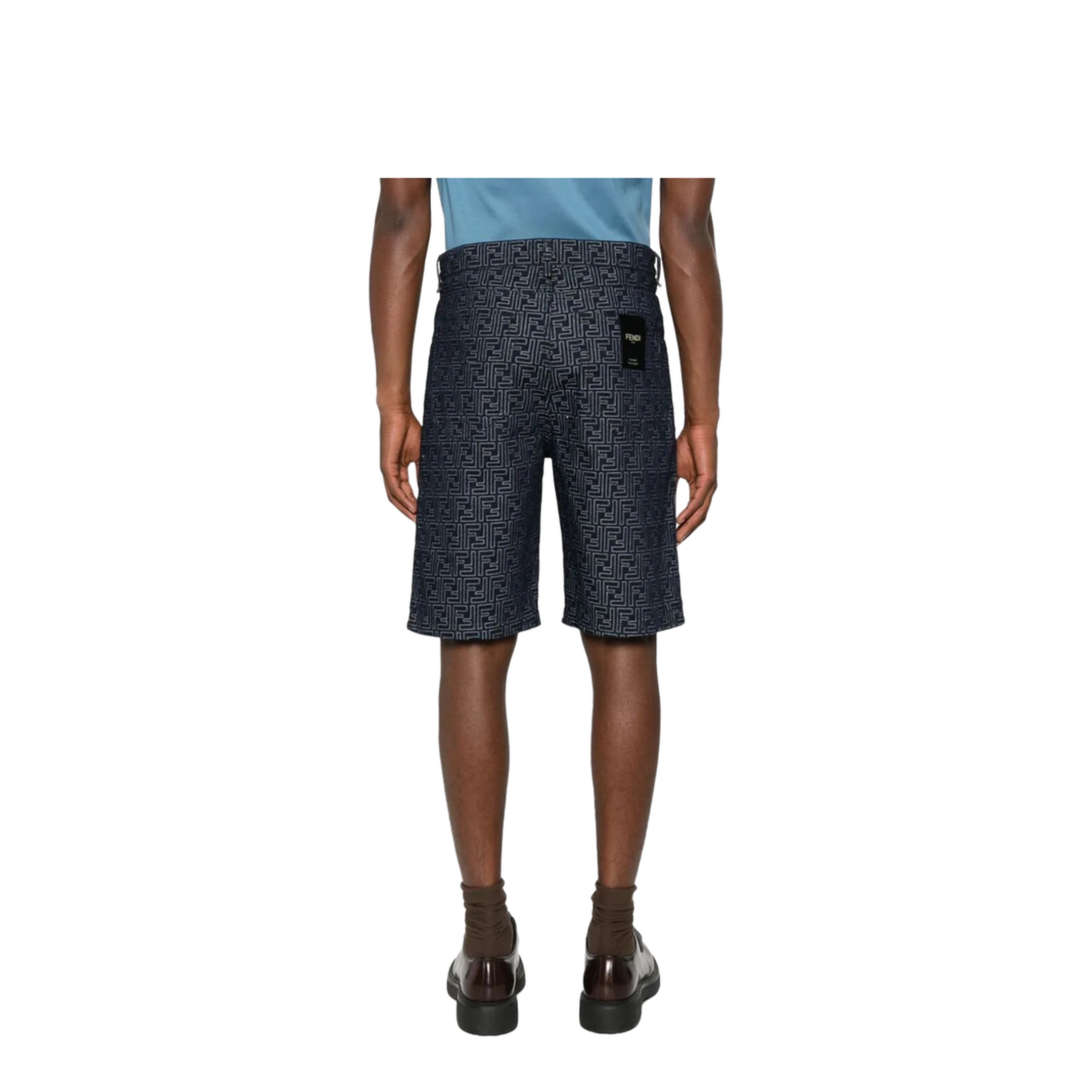 Jacquard Denim Shorts - Image 4