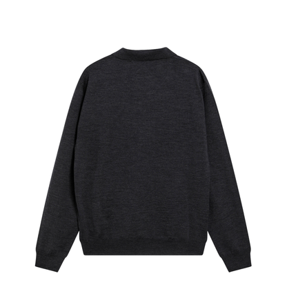 Charcoal Wool Polo Shirt - Image 2