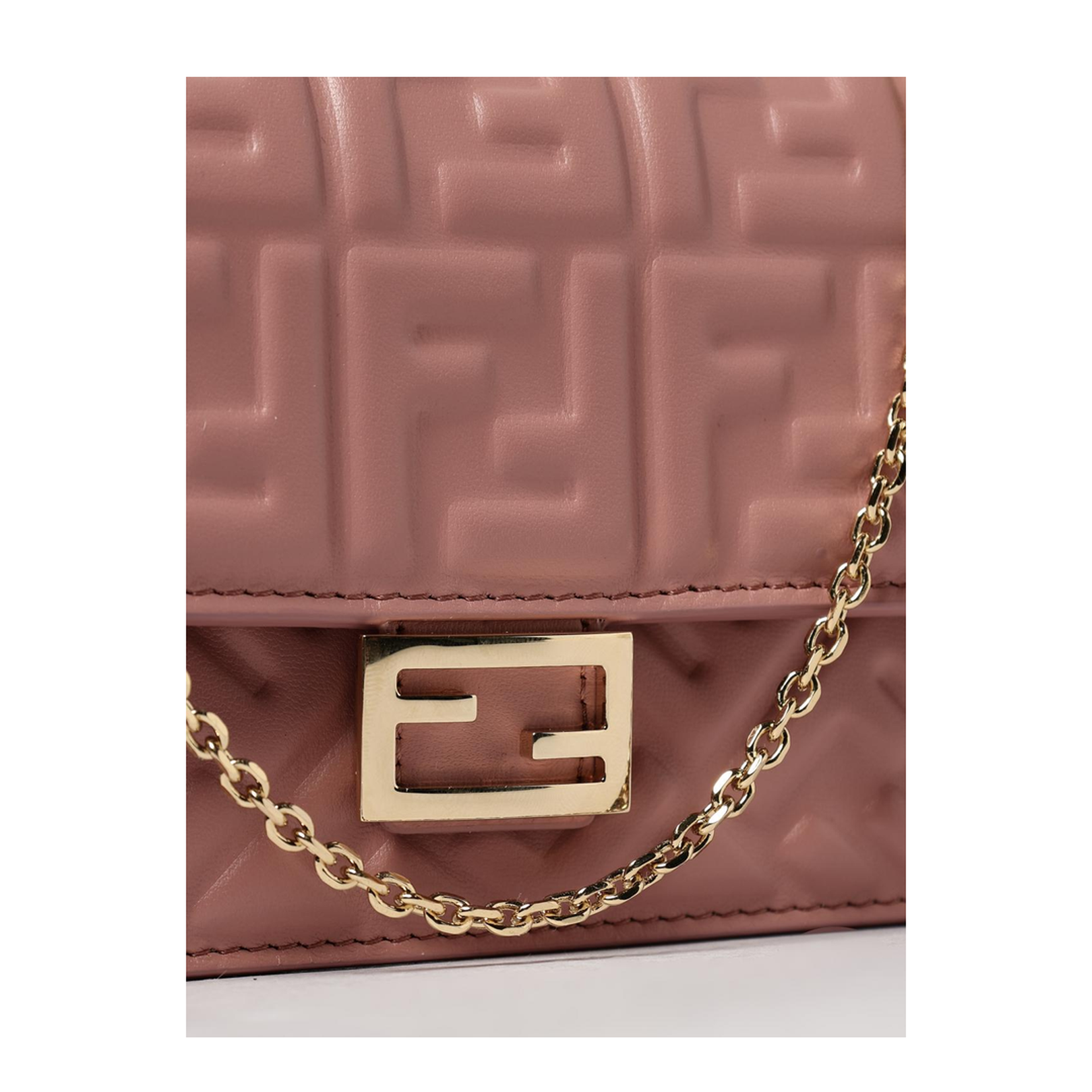 Baguette Leather Shoulder Bags - Pink - Image 4
