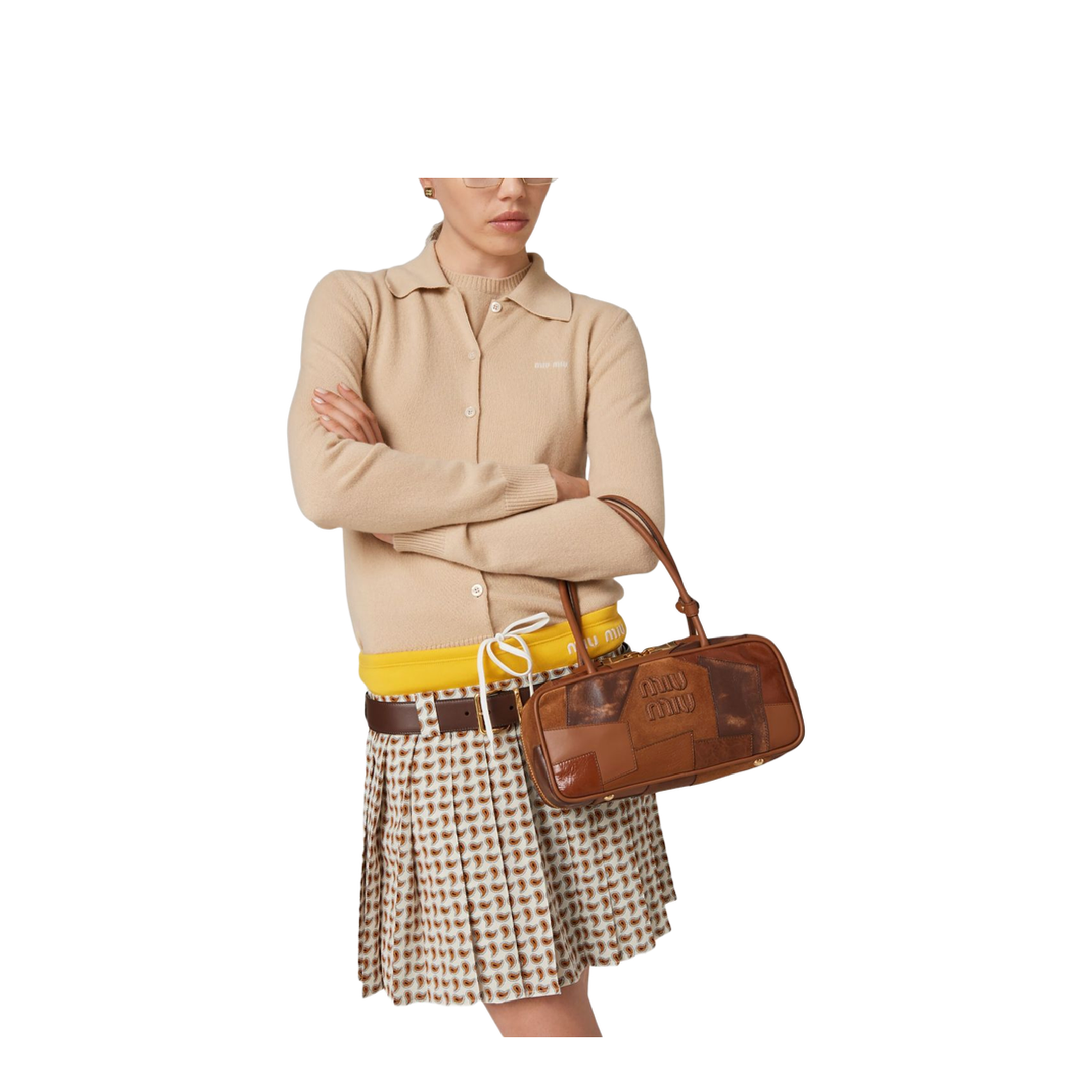Beau Lambskin Top-Handle Bag - Cognac - Image 3
