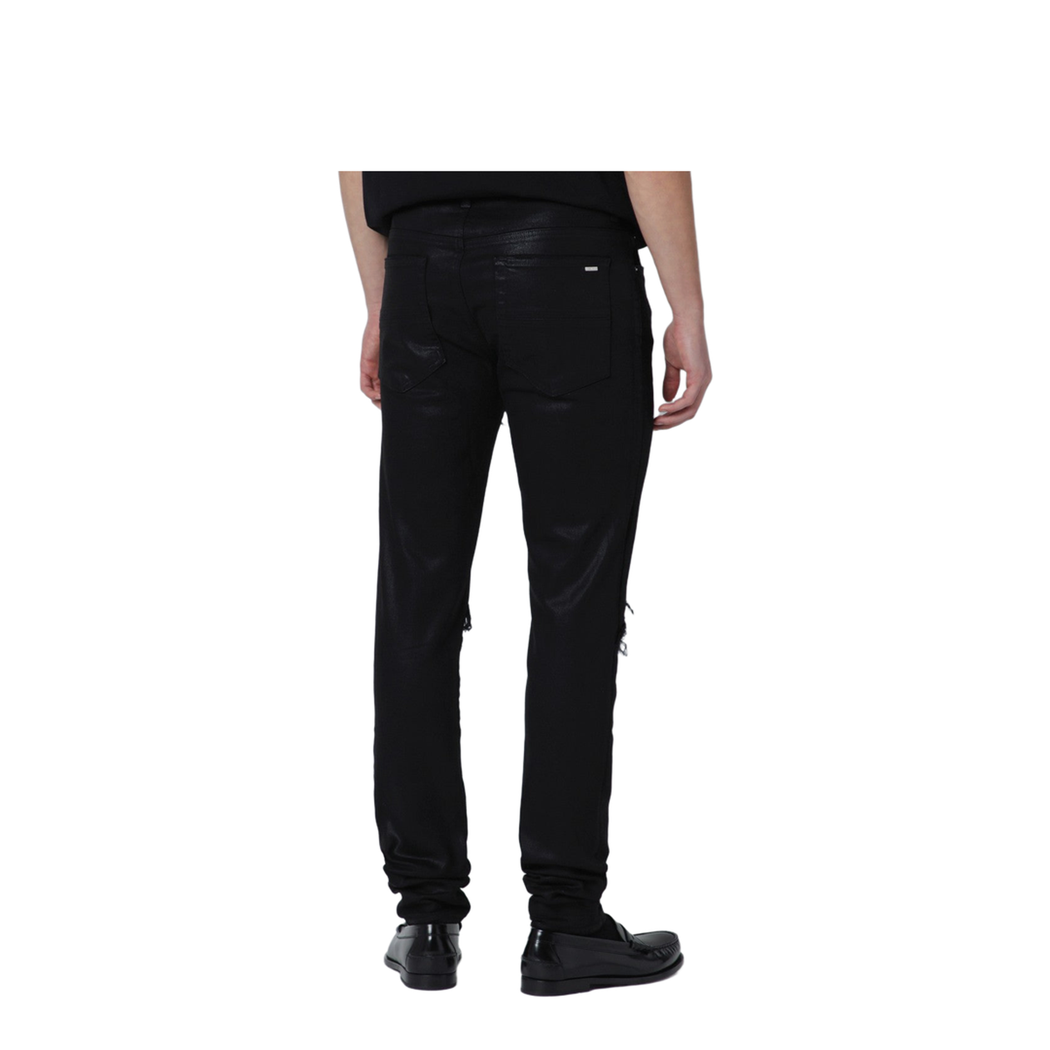 Black Wax Skinny Jeans - Image 2