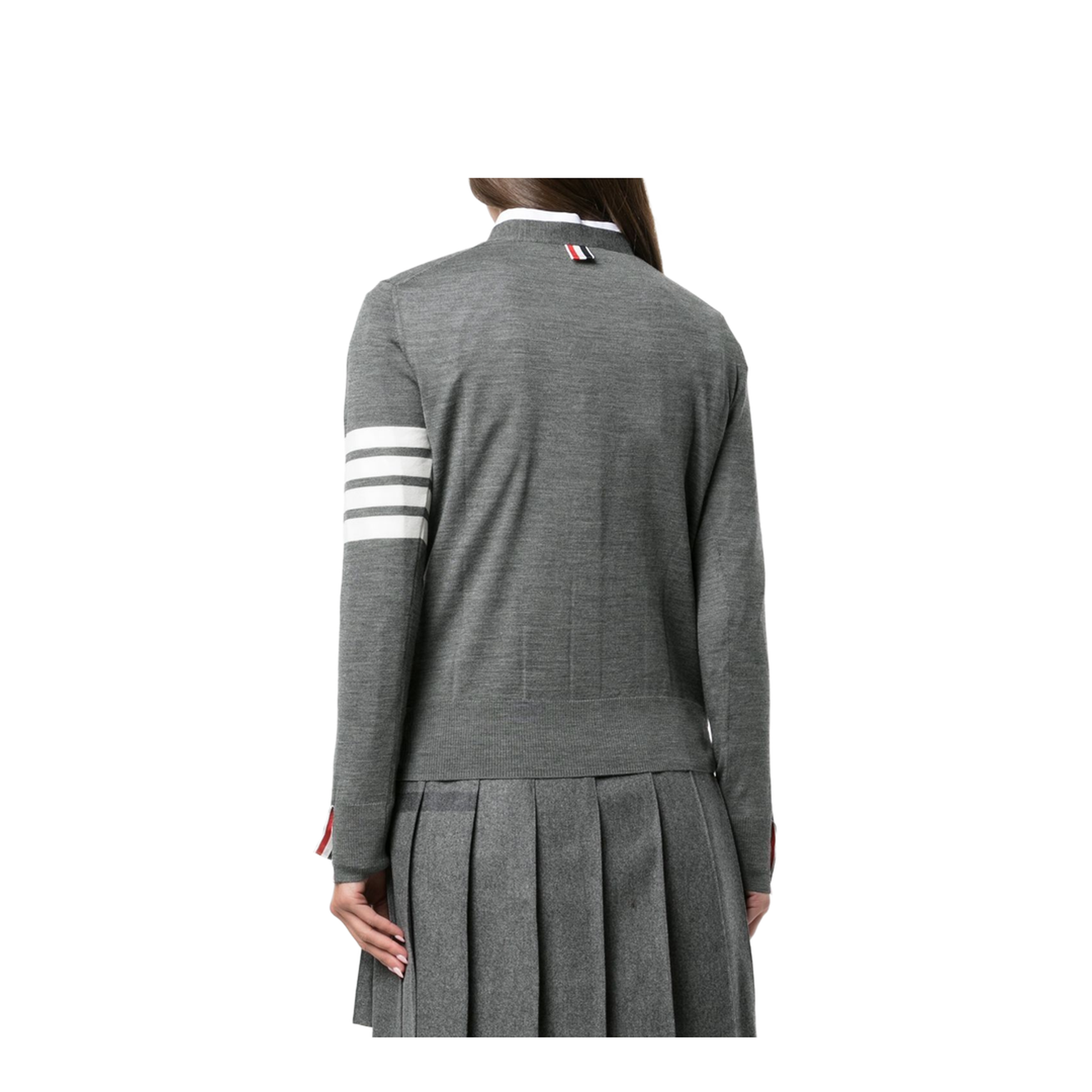 4 Bar Merino Wool Cardigan - Image 4