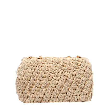 Natural Small Kira Woven Convertible Shoulder Bag - Image 3
