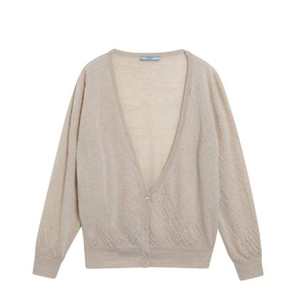 Desert-Coloured Cashmere Cardigan - Image 1