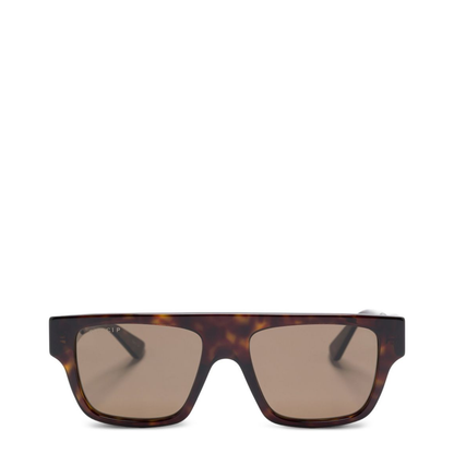 Rectangular Frame Sunglasses in Dark Tortoiseshell - Image 4