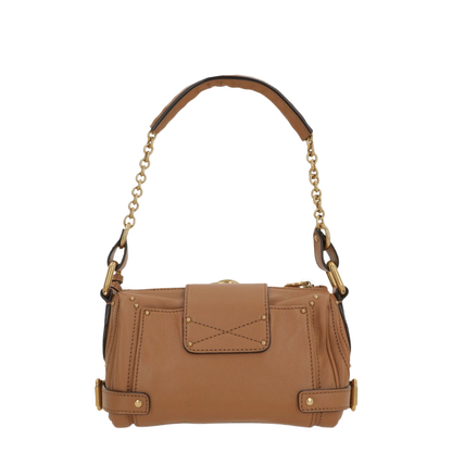 Paddington Small Grained Buffalo Leather Chain Bag - Mustang Brown - Image 4