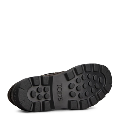 Coffee Brown Front Button Fastening Moc Stitching - Image 4