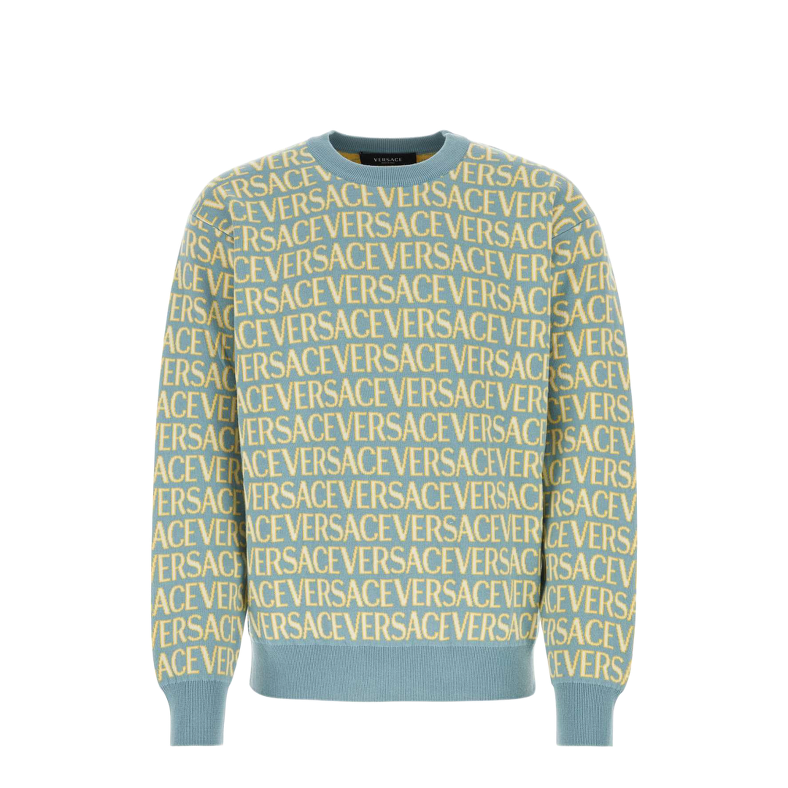 Cotton Crew Neck Sweater Blue - Image 1