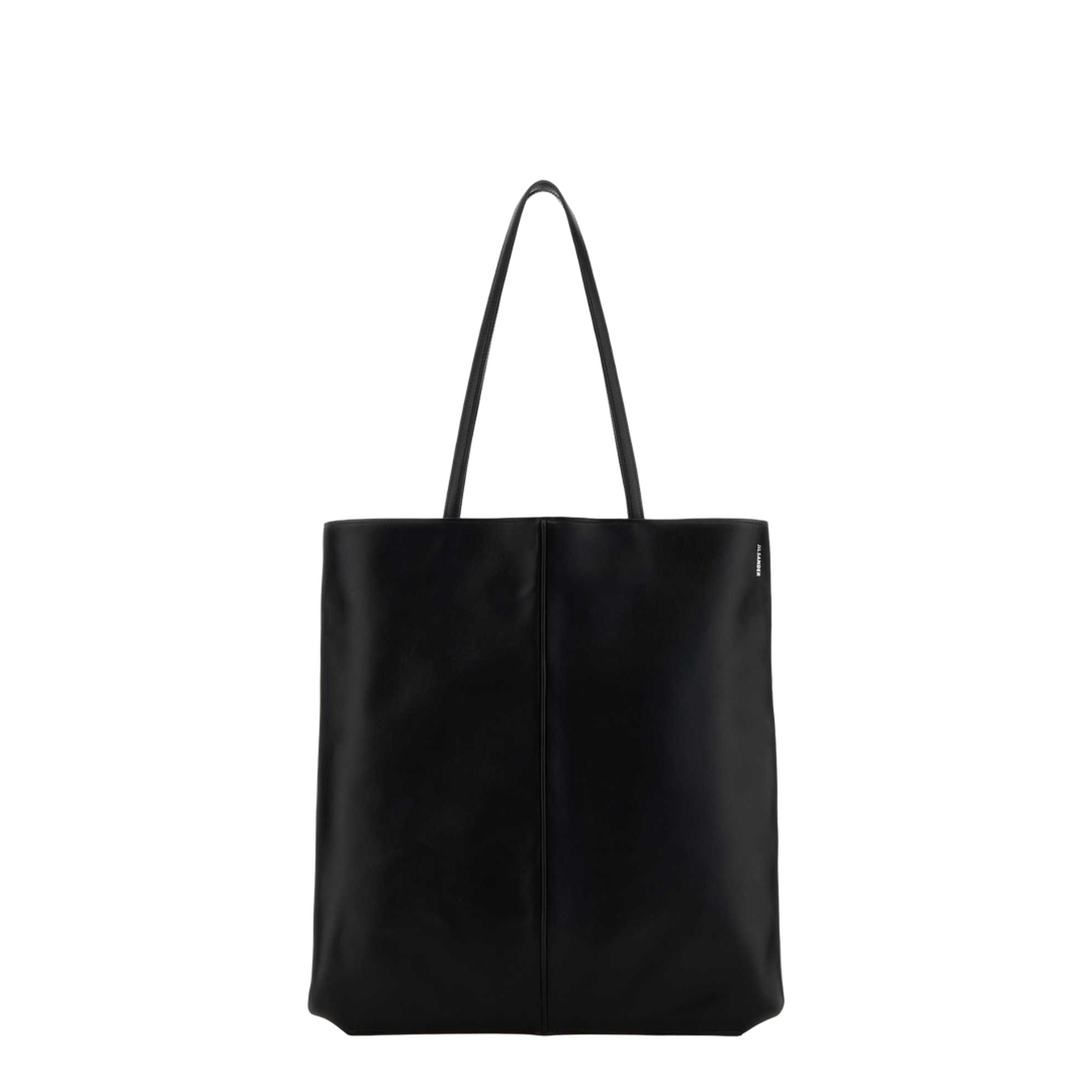 Linea Calf Leather Shopping Bag - Black - Image 1