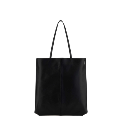 Linea Calf Leather Shopping Bag - Black - Image 1