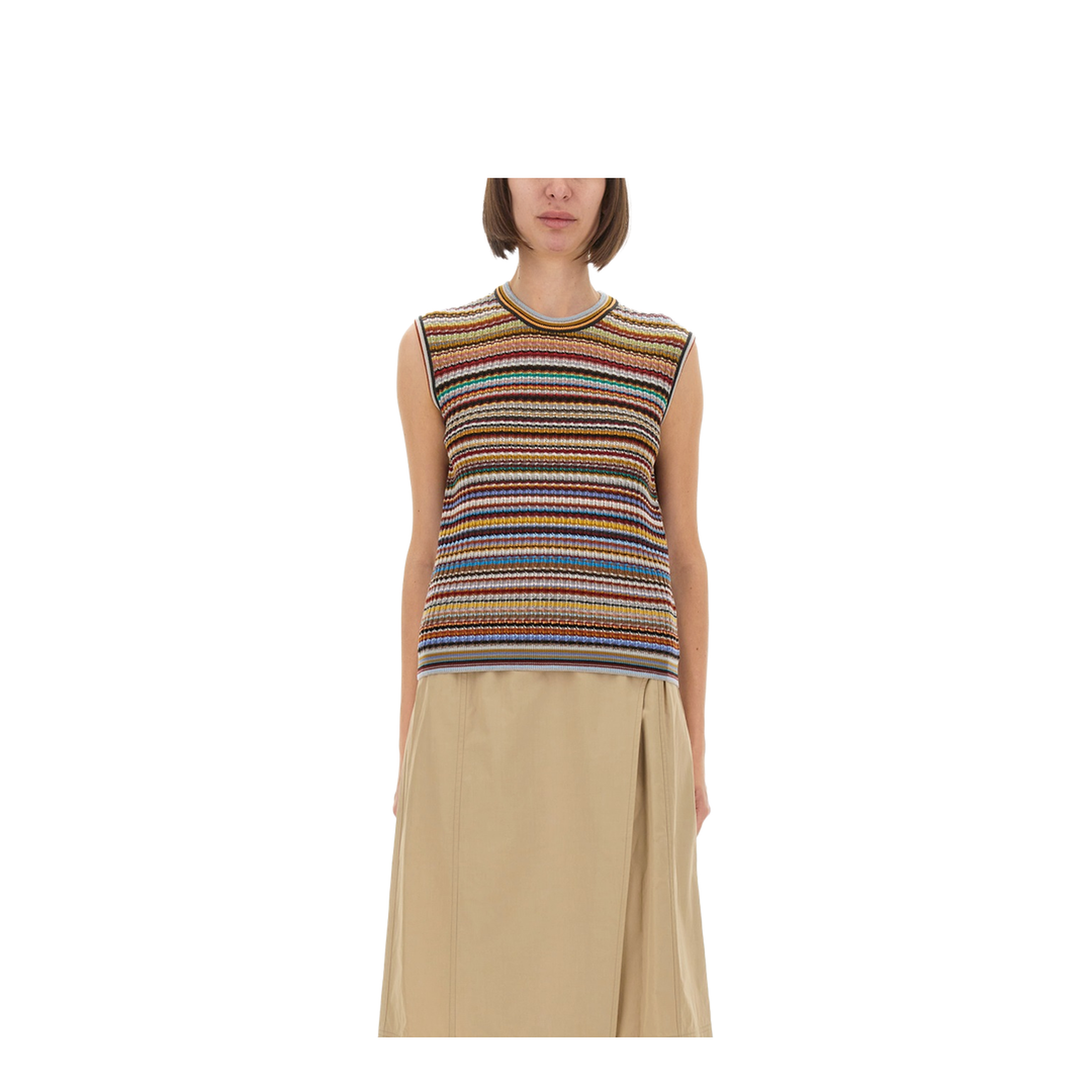 Signature Stripe Knit Vest - Image 1