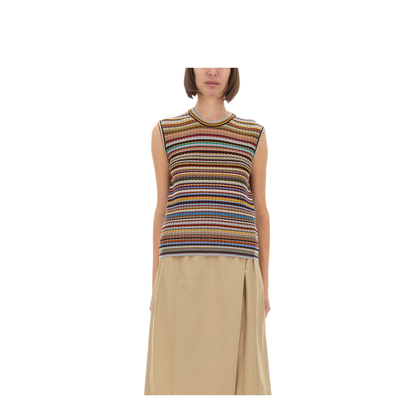 Signature Stripe Knit Vest - Image 1