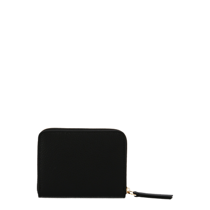 Plaque Small Classic Grain Leather Zip-Around Purse - Black - Image 2