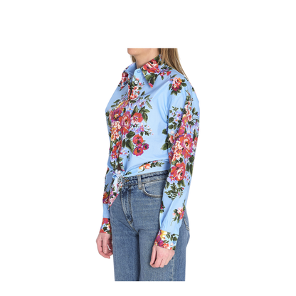 Floral bouquet-print cotton shirt - Image 2