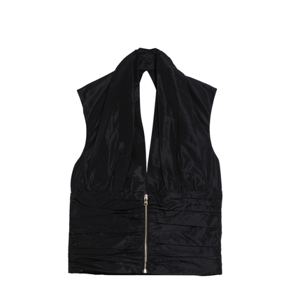 Black Zipped Waistcoat - Image 1