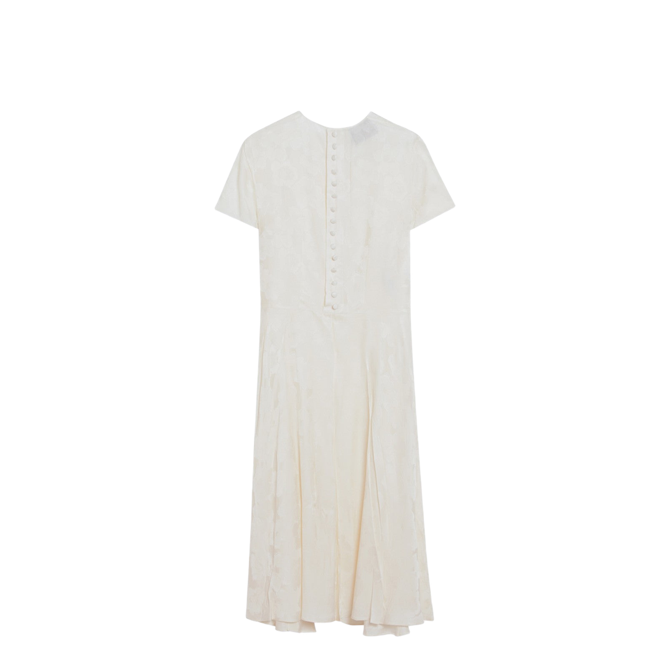 Ivory Dress in Damask Silk Blend - Image 2