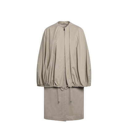 Beige Cotton Cape Coat - Image 1