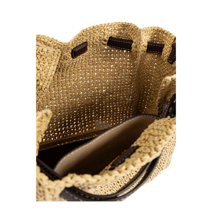 Romy Woven Bucket Bag - Natural - Image 5