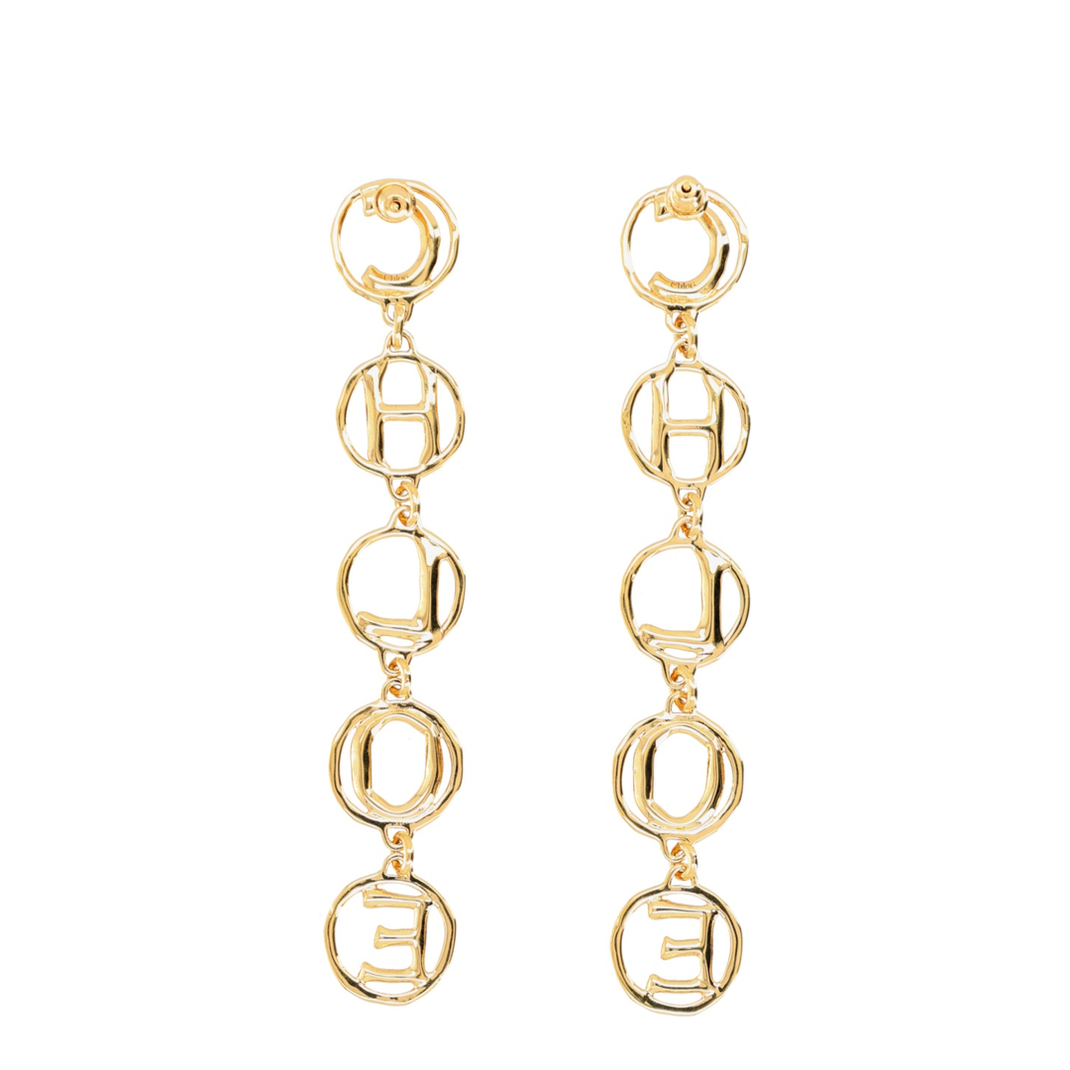E Earrings - Gold - Image 2