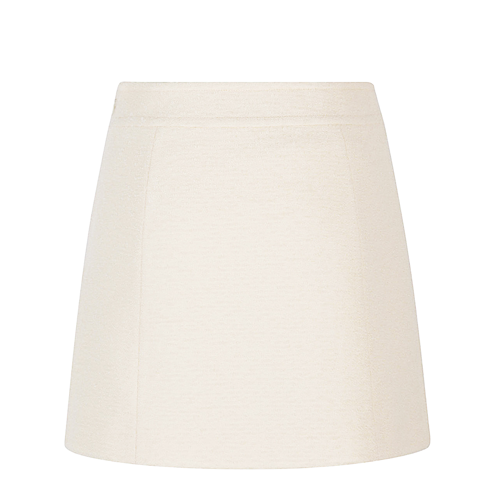 Embroidered Mini Skirt in Bouclette Natté - Image 2