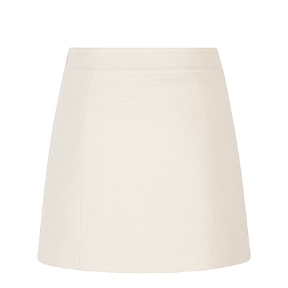 Embroidered Mini Skirt in Bouclette Natté - Image 2