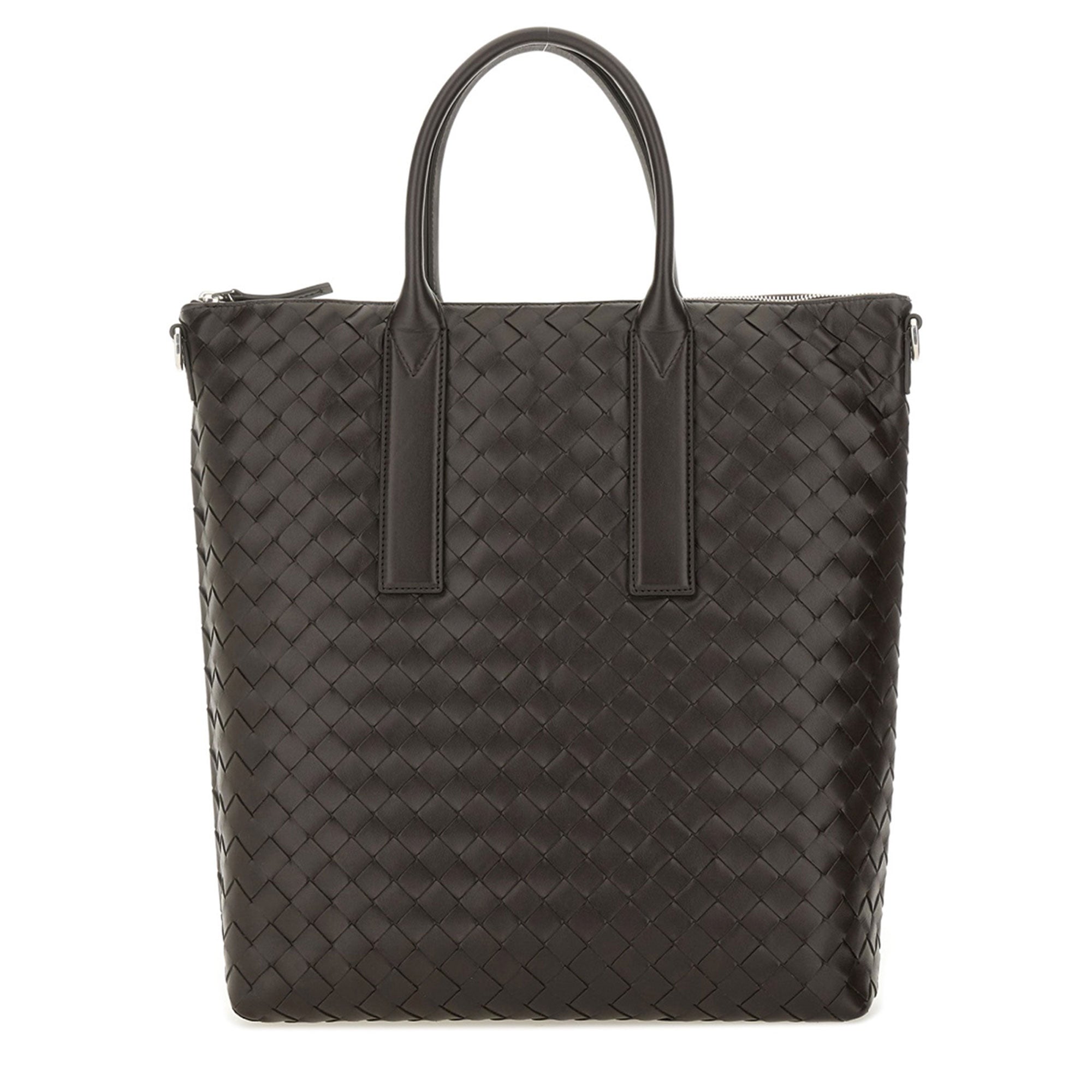 黑色編織皮革手提包