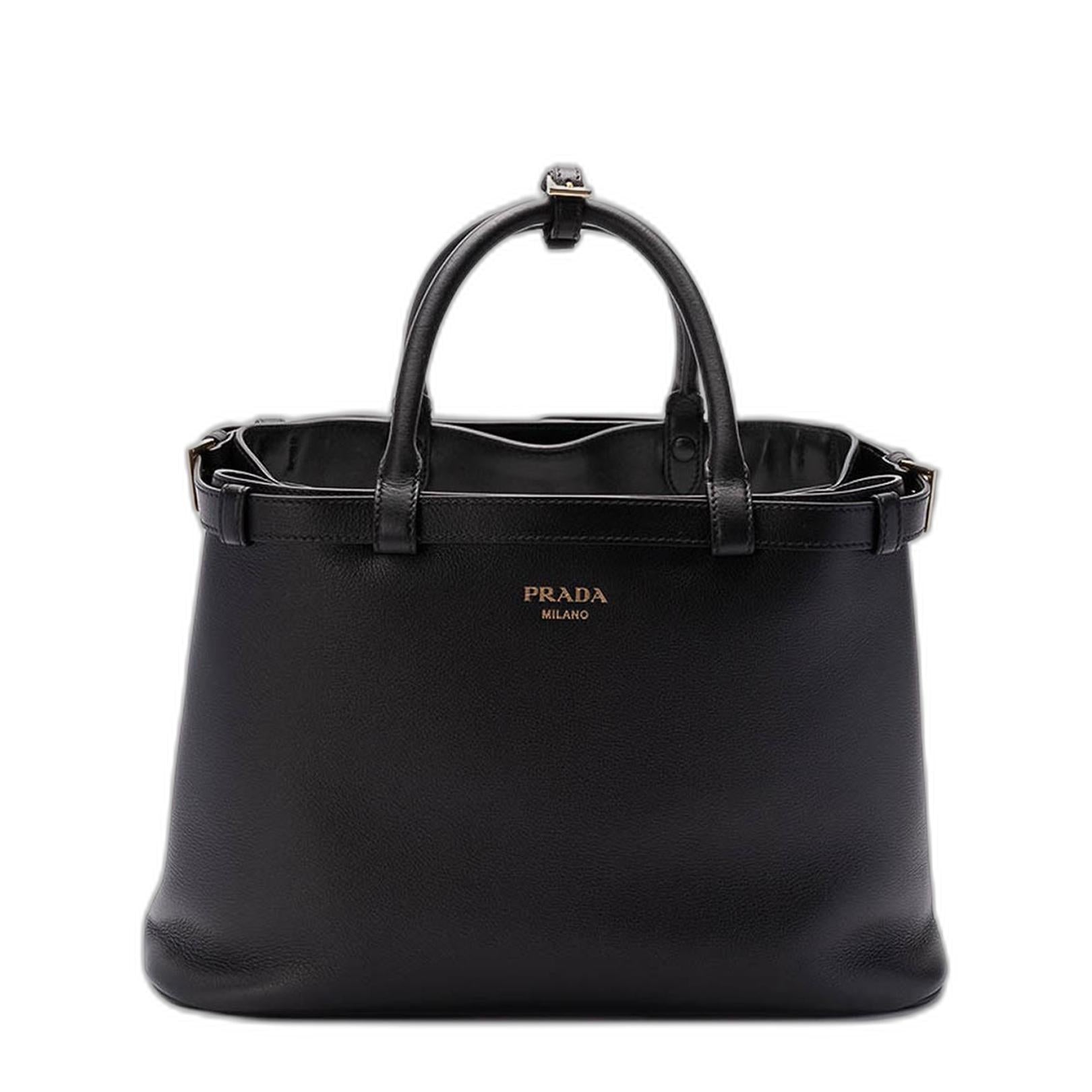 Medium Buckle Leather Handbag - Image 1