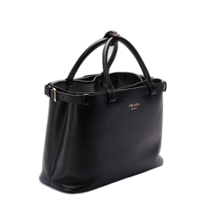 Medium Buckle Leather Handbag - Image 3
