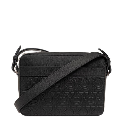 Grained Leather with Logo in Black - Image 1