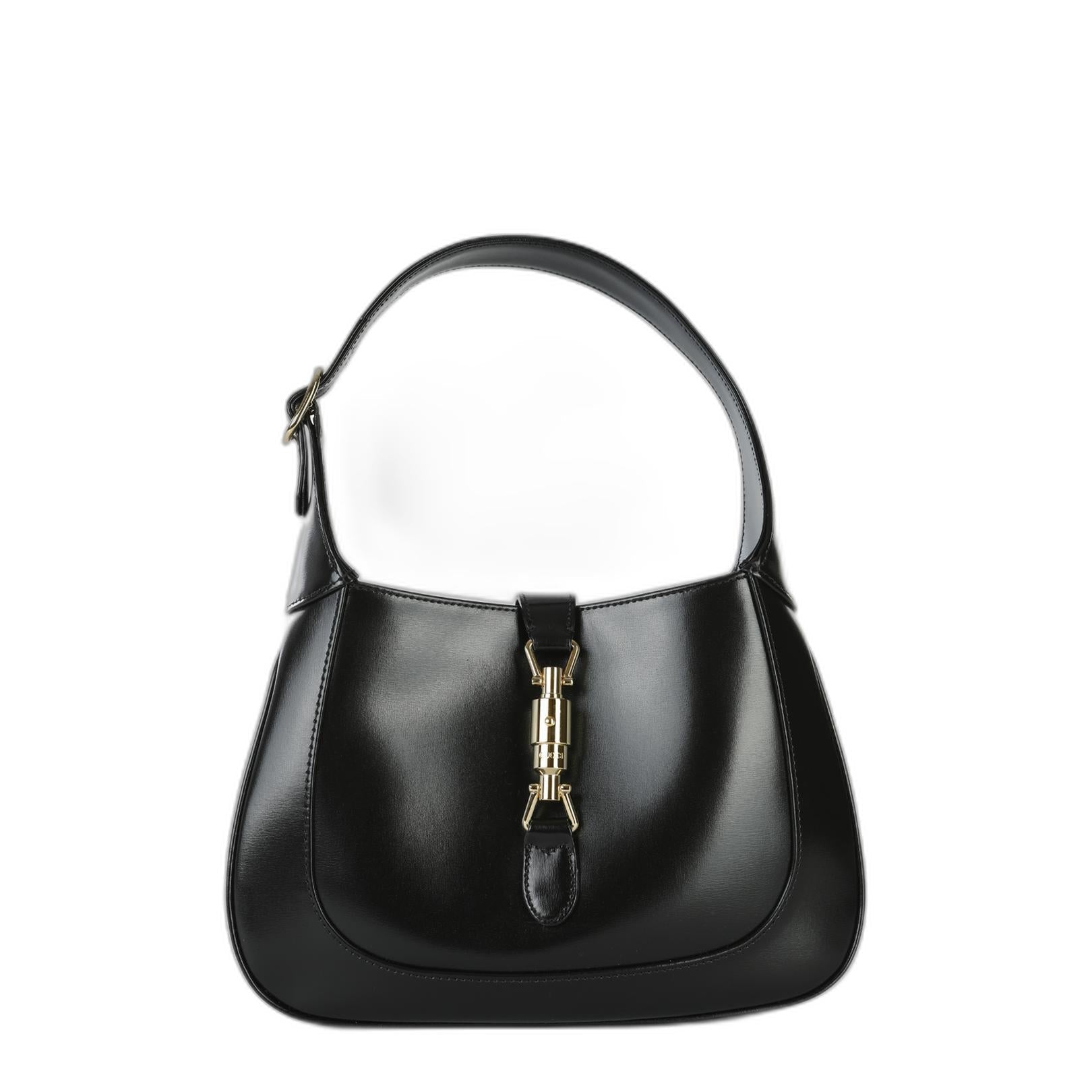 Jackie 1961 Small Smooth Leather Hobo Bag - Black - Image 1