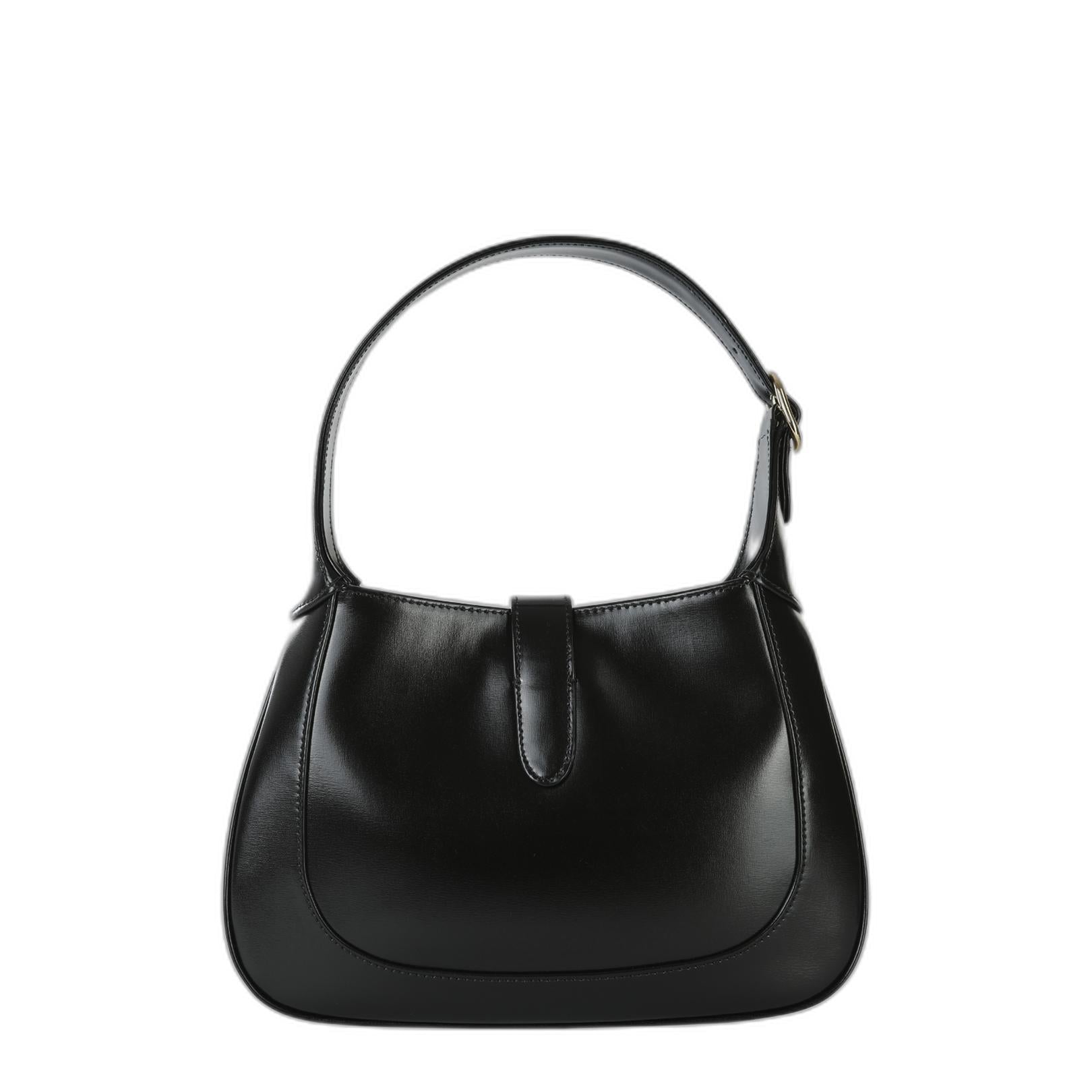 Jackie 1961 Small Smooth Leather Hobo Bag - Black - Image 2