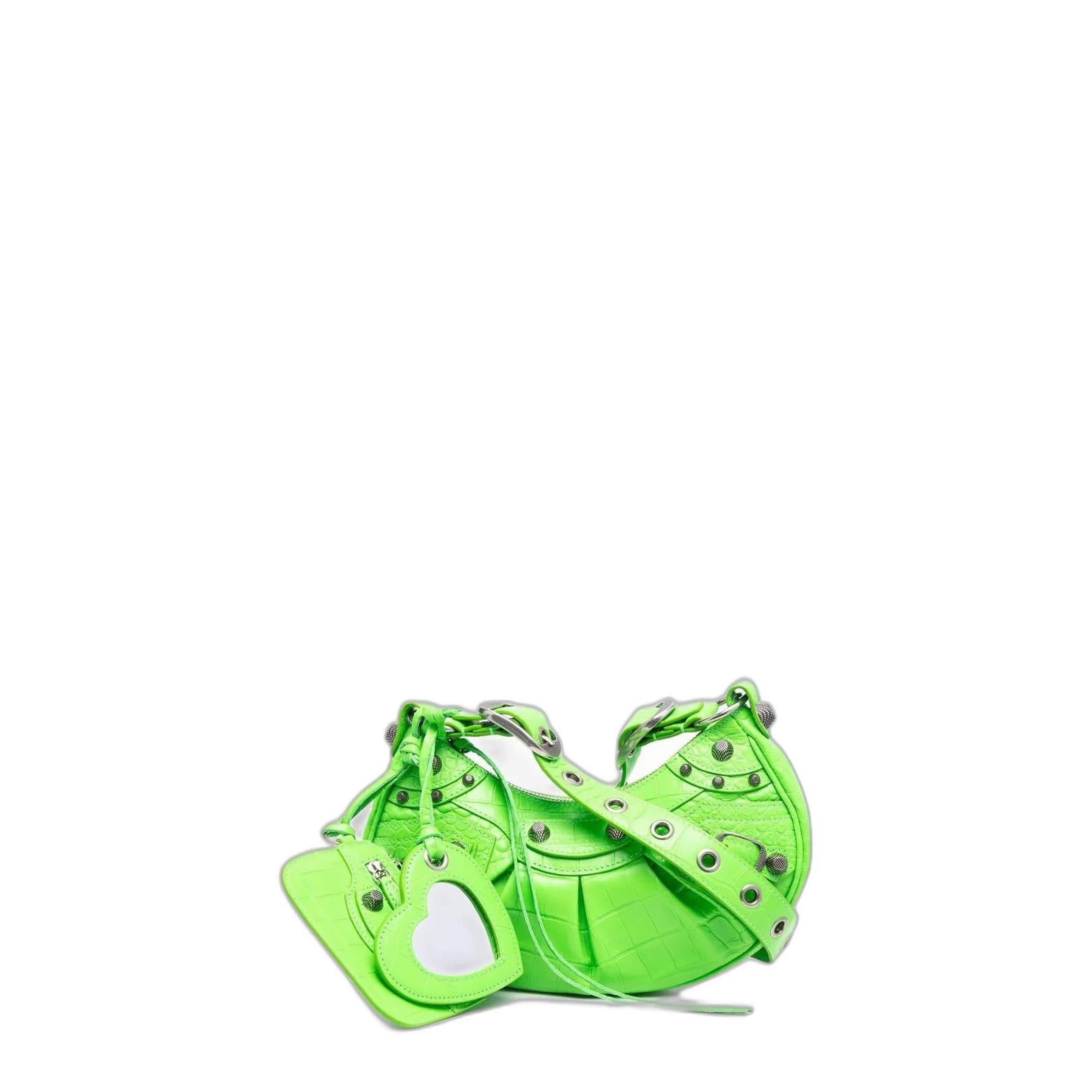 Le Cagole XS Shoulder Bag in Acid Green - Image 1