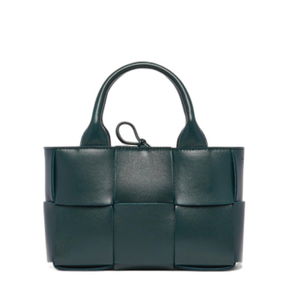 Candy Arco Leather Tote Bag in Dark Green - Image 3