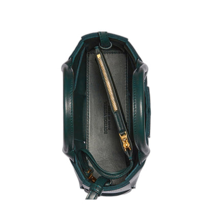 Candy Arco Leather Tote Bag in Dark Green - Image 4