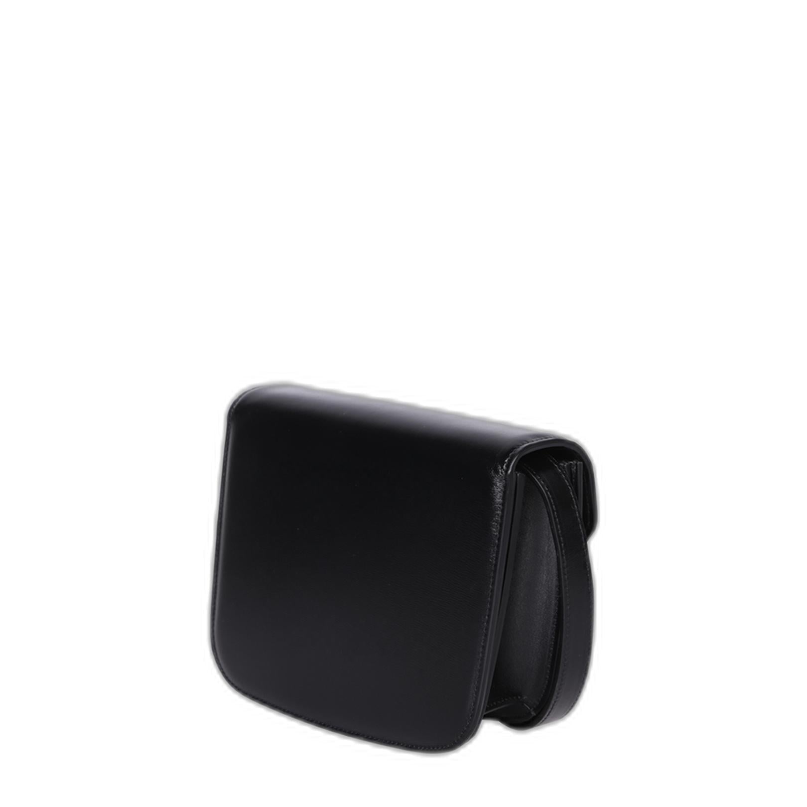 Ferragamo Black Leather Small Fiamma Crossbody Bag - Image 2