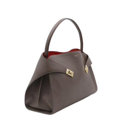 Ferragamo Brown Calf Leather Top Handle Bag - Image 2