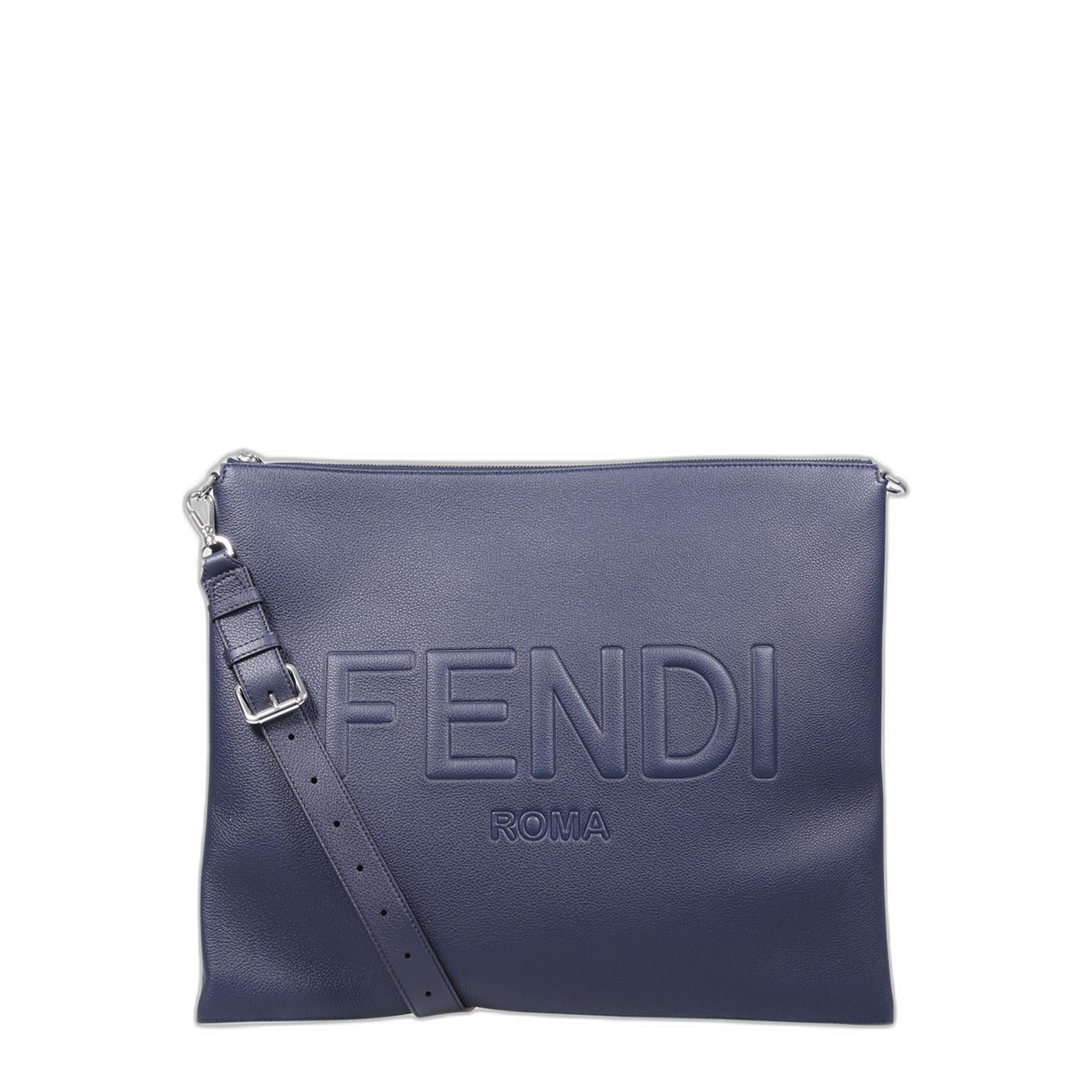 Roma After
Dark Blue Leather Pouch - Image 1