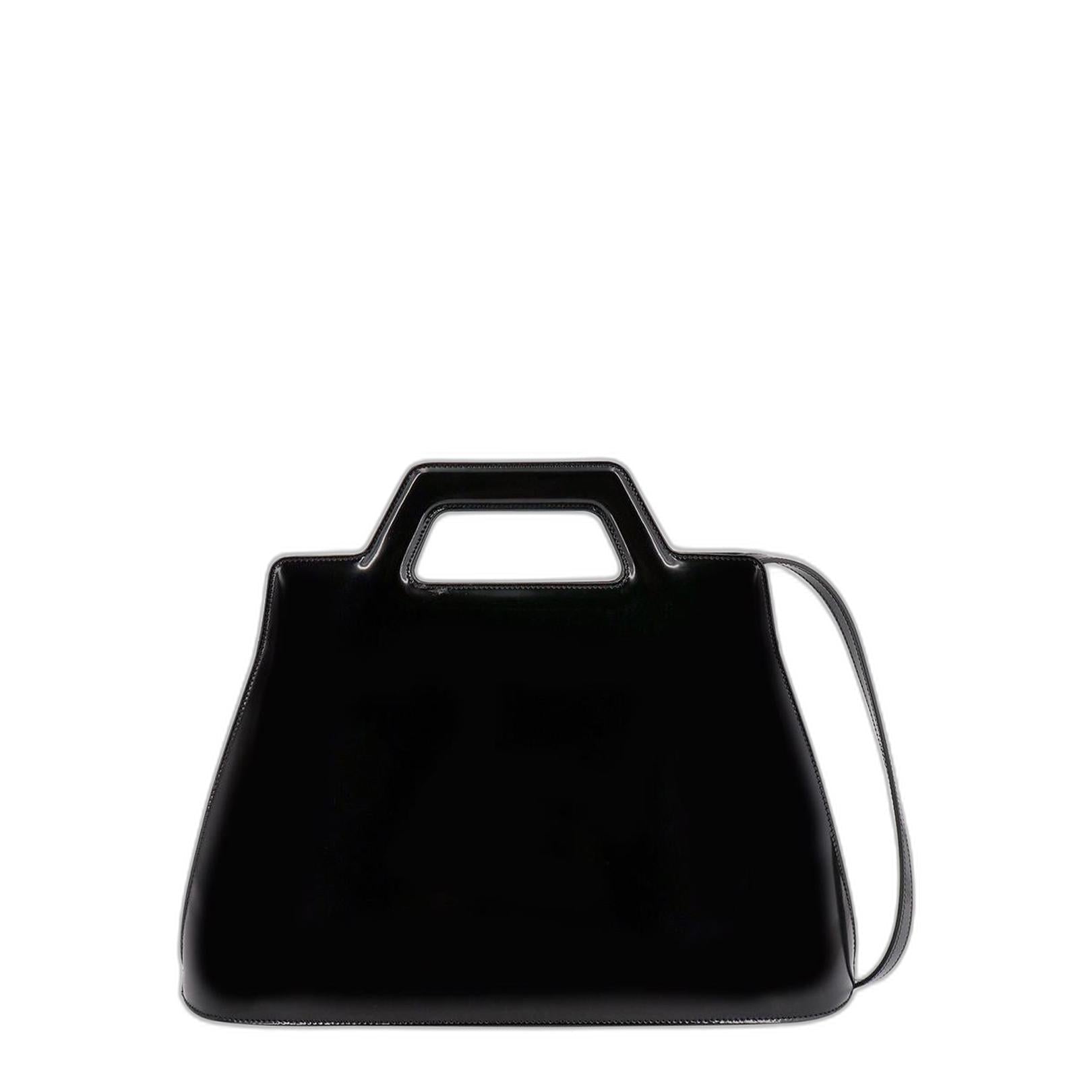 Wanda Leather Tote Bag in Black - Image 2