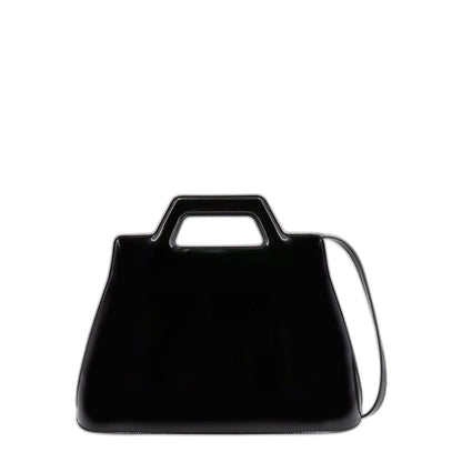 Wanda Leather Tote Bag in Black - Image 2