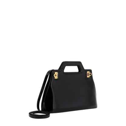 Wanda Leather Tote Bag in Black - Image 3