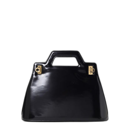 Wanda Leather Tote Bag in Black - Image 4