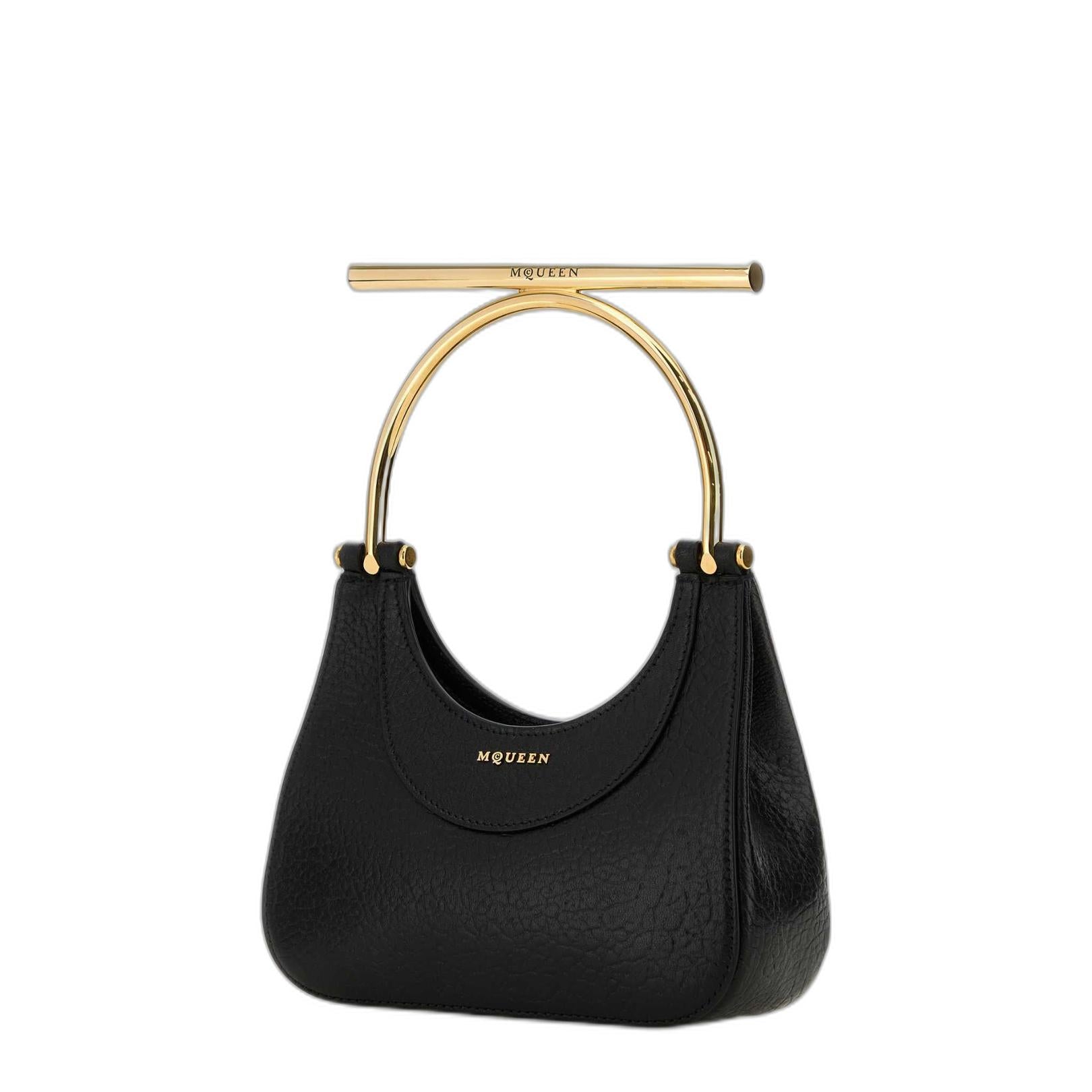 Mini Cross-bar Bag In Black/gold - Image 2