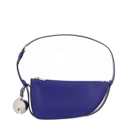 Dark Blue Shield Leather Shoulder Bag - Image 1