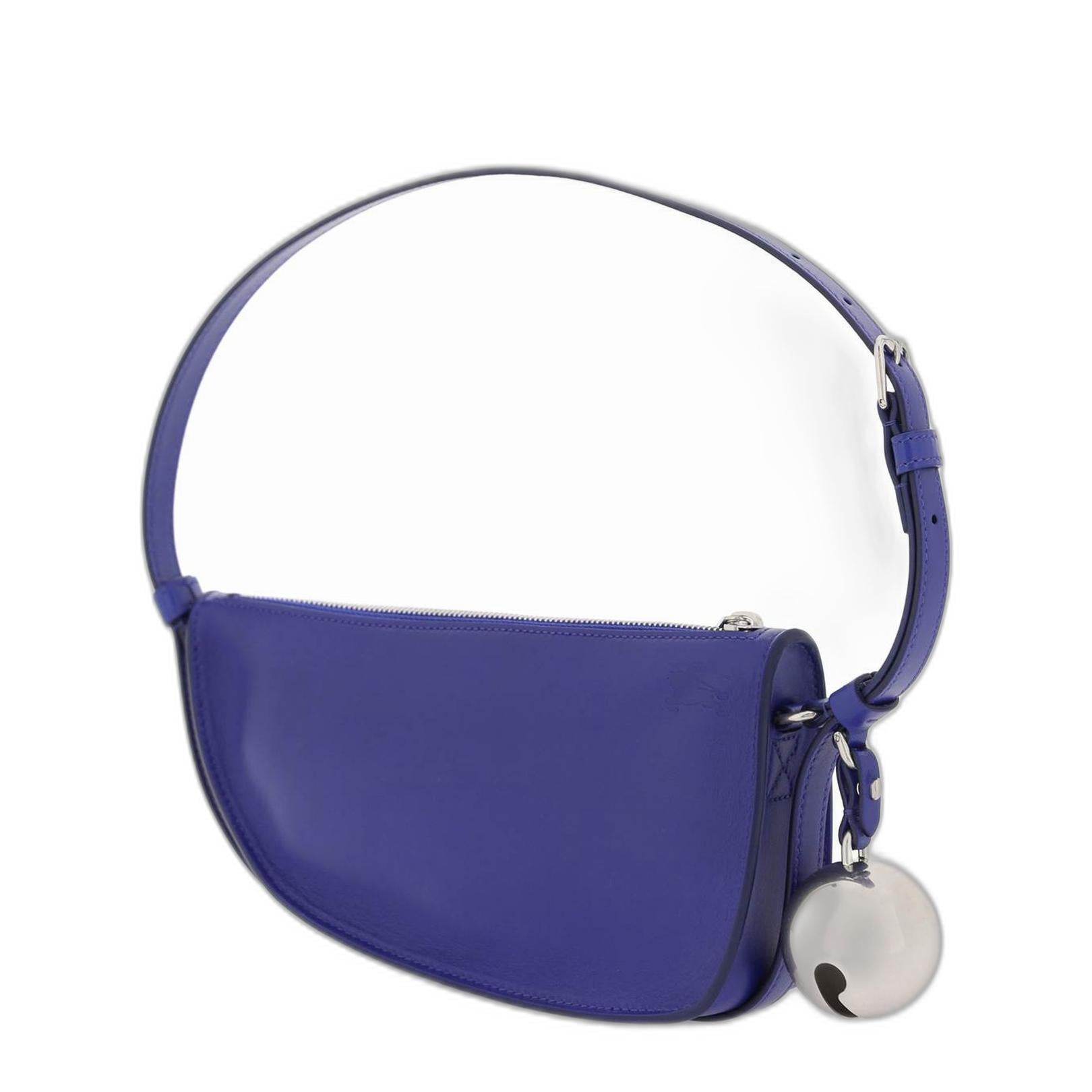 Dark Blue Shield Leather Shoulder Bag - Image 2