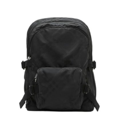 Check Jacquard Backpack in Black - Image 1