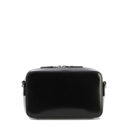 Black Leather Brique Crossbody Bag - Image 4