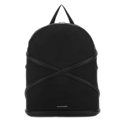 Black Nylon Harness Backpack - Image 1