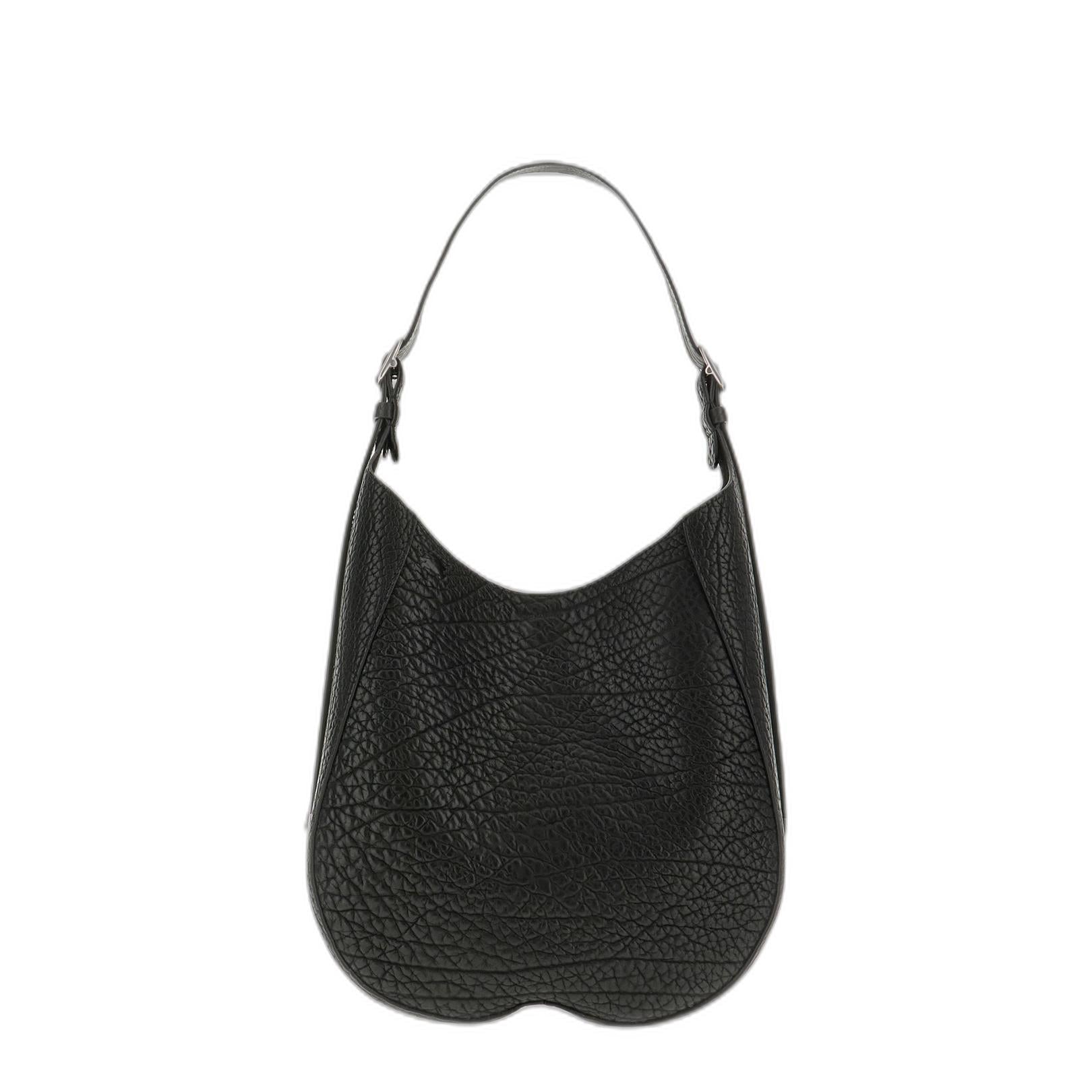 Black Leather Medium Chess Shoulder Bag - Image 1