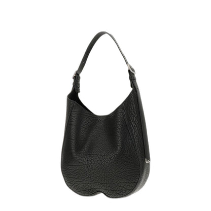 Black Leather Medium Chess Shoulder Bag - Image 2