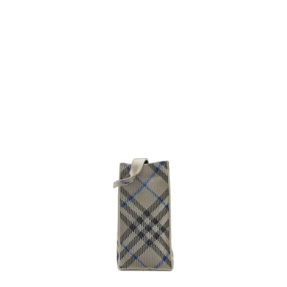 Medium Check Knitted Tote in Lichen - Image 2